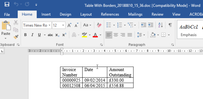 How To Add Borders To Table In Word