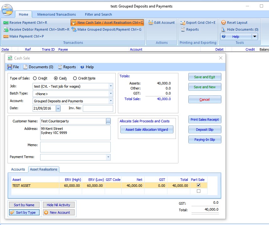 Realising Assets through Group Deposits/Payments – Aryza Australia